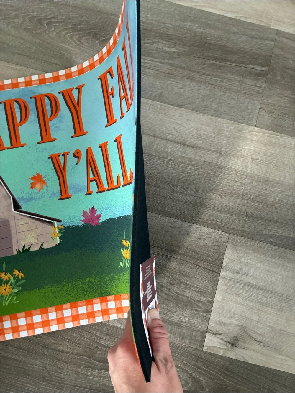 NWT- Happy Fall Y'all- Fall Harvest Doormat with Anti Skid Rubber Back 16x28